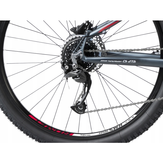 Rower ROMET RAMBLER FIT 27 czarno-czerwony 18 L