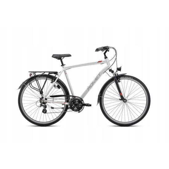Rower ROMET WAGANT 0 srebrno-czerwony 19 M