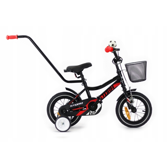 Rower dziecięcy STORM ROCKET 12 czarny/czerwony/biały