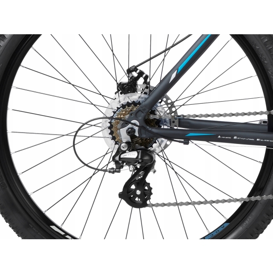 Rower ROMET RAMBLER R7.1 czarno-turkus-srebrn 19 L