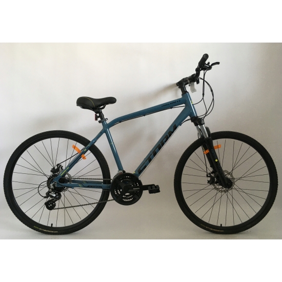 Rower STORM CROSS AERO 2.0 MAN popiel/czarny/żółty 19