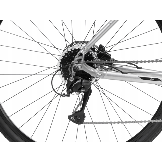 Rower ROMET ORKAN 4 M LITE srebrno-czarny 18 M
