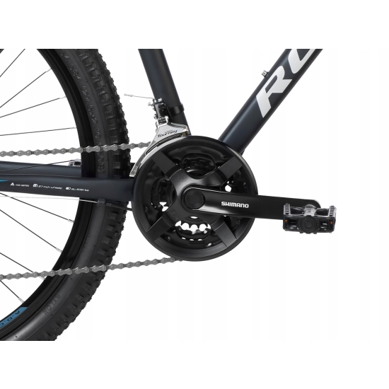 Rower ROMET RAMBLER R7.1 czarno-turkus-srebrn 19 L