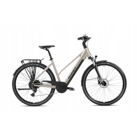 Rower elektryczny ROMET e-Gazela 2.0 504WH beżowo-szary 19 L