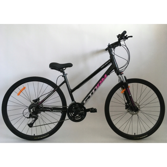 Rower STORM CROSS AERO 4.0 LADY czarny/fuksja 17