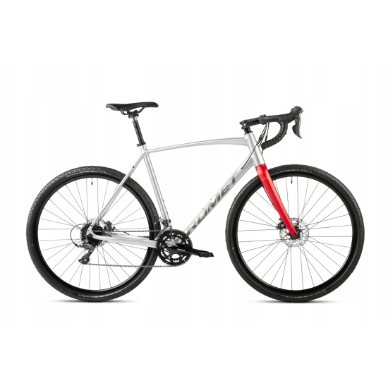 Rower ROMET ASPRE 1 srebrno-czerwony 56 L