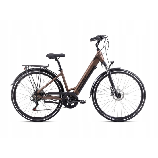 Rower elektryczny ROMET WAVE 1.0 504WH brązowo-czarny 17 M